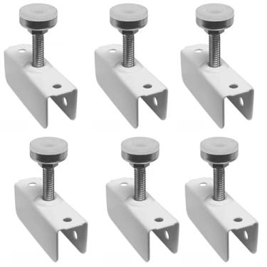 Imagem de Kit 12 Sapata Niveladora Chapa u 15mm Branca para Móveis em Geral