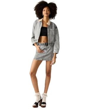 Imagem de Steve Madden Saia Abaco feminina, Cinza claro, 31