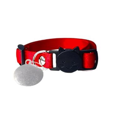 Imagem de Coleira Gato com Placa de Identificação - Vermelho