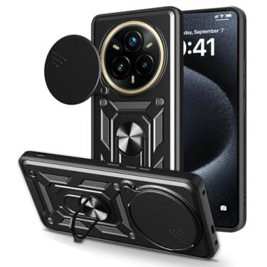 Imagem de Capa compatível com Realme 14 Pro+ 5G, com capa de lente de câmera deslizante compatível com Realme 14 Pro+ 5G RMX5051 RMX5050 capa preta