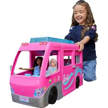 Imagem de Barbie Estate Conjunto de Brinquedo Trailer dos Sonhos com 7 áreas de brincadeiras e mais de 60 peças, para crianças a partir de 3 anos