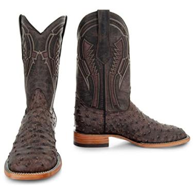 Imagem de Soto Botas masculinas com estampa de avestruz Out of The Wild H50031, Marrom, 8