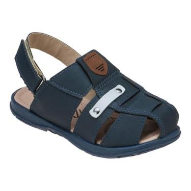 Imagem de Sandalia Masculina Infantil Papete Menino Minipasso Azul e Marrom (Azul, BR, Criança de 4 a 8 anos, Numérico, 22)