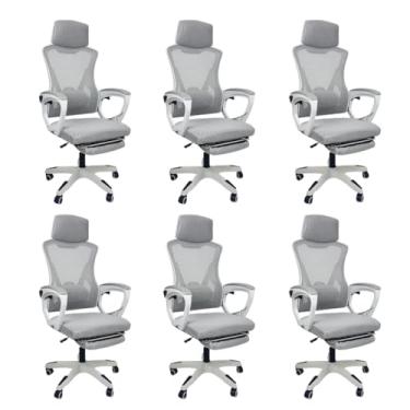 Imagem de Oficial Webshop - Kit 6 Cadeiras de Escritório Presidente Executiva Oficial Supreme Cinza