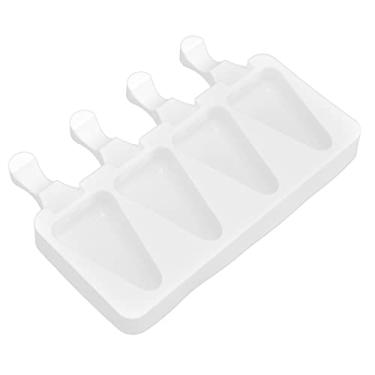 Imagem de Multi ID Ice Cream de Silicone para Barras de Gelo Em Forma de Urso DIY - Calor, Liberação Fácil e ou Uso Familiar (4 bastões de gelo do triângulo consecutivo)