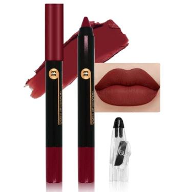 Imagem de JUAAZIN Lápis Delineador Labial Vinho, Batom Cremoso Fosco Com Apontador Para Lápis Labial Feminino, À Prova D'Água E À Prova De Manchas, Ultimate Makeup Forever Lipliner 09#