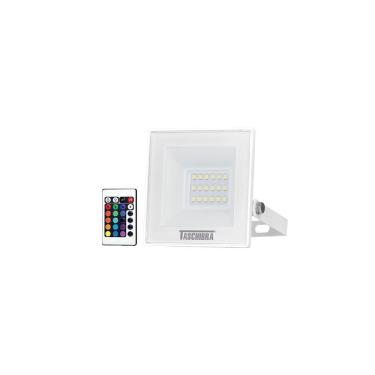 Imagem de Refletor Taschibra Tr Led Slim Rgb 20w Branco Bivolt Rgb 15030035-01