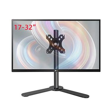 Imagem de Suporte para TV, suporte de parede para TV, suporte de TV, suporte de mesa universal giratório, para TVs/monitor/PC de LED de 17 a 32 polegadas, base de TV de mesa com altura ajustável