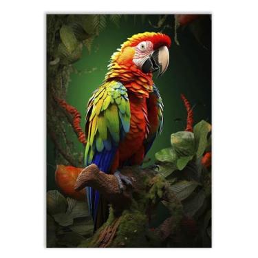 Imagem de Placa Decorativa Arara Aves Animais Decoração Poster Quarto Sala