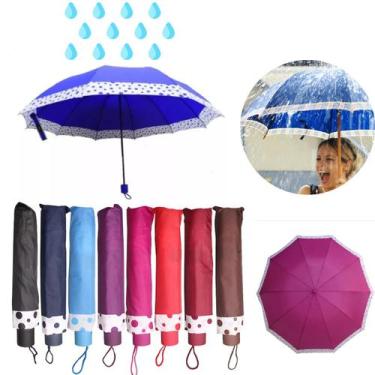 Imagem de Guarda Chuva Grande Cabo Emborrachado C/ Bolsinha P/ Levar Bolsa / Moc