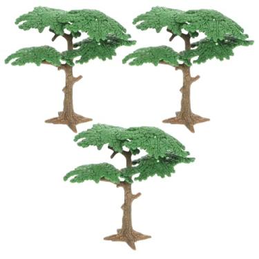 Imagem de DOITOOL 3 peças de árvores falsas modelo cipreste miniatura árvore artificial trem paisagem arquitetura árvores ferroviário diorama plantas falsas para paisagem DIY paisagem casa de boneca