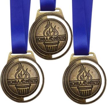 Imagem de Kit 50 Medalhas Honra ao Mérito, Medalha de Metal, Premiação Esportiva