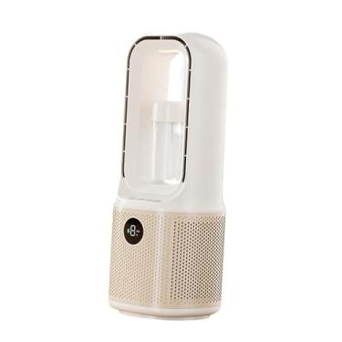 Imagem de WeiLaiKeQi Ventilador de mesa sem lâminas recarregável com spray de névoa fácil de transportar tanque de água de 100 ml silencioso ventilador pessoal de 9, Ouro