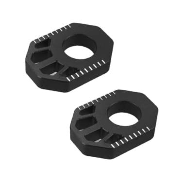 Imagem de JicSuXi 1 par de blocos de eixo traseiro para bicicleta de terra, substituição de eixo de corrente CNC, ajustador de corrente, liga de alumínio para, Preto