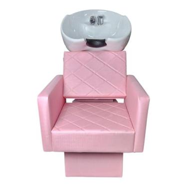 Imagem de Lavatório Evidence cuba porcelana Para Salão Estofado Rosa Claro - Mov