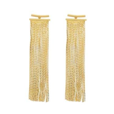 Imagem de Brinco Dourado De Franja - Aurearosa