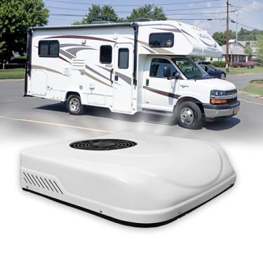 Imagem de Ar condicionado de telhado DC 12 V, unidade CA de estacionamento elétrico de 13000 BTU adequada para motorhome RVs Van Trailer Caminhão Camper Compressor de rotor duplo resfriamento rápido