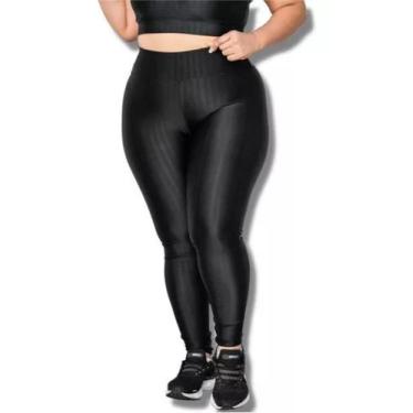 Imagem de Legging Brilhosa 3D Tecido Grosso Cintura Alta Texturizada Relevo - Wi
