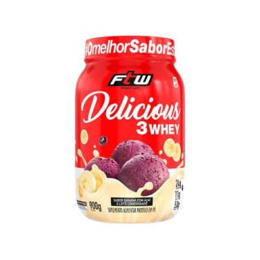Imagem de Whey Protein FTW Delicious 3 Banana com Açaí e Leite Condensado 900g, 