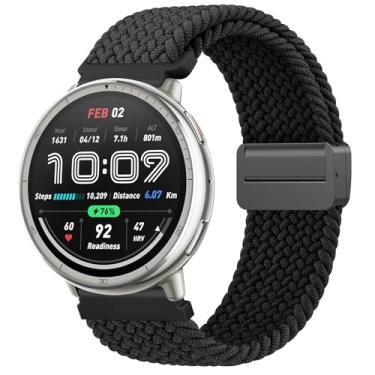 Imagem de Pulseiras trançadas para smartwatch Amazfit Active 2/Active/GTS/GTS 2/GTS 2e/GTS 2 mini/GTS 3/GTS 4/GTS 4 mini/GTR mini, pulseira de substituição macia e elástica de 20 mm para Amazfit Bip U Pro/Bip