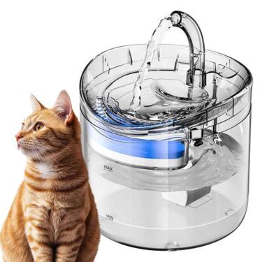Imagem de Fonte Bebedouro Agua Gato Pet Caes 2 Litros Automatico Petshop Hidrataçao Transparente Silencioso
