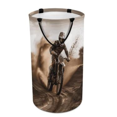 Imagem de Cesto de roupa suja grande para motocross, impermeável, dobrável, cesto de armazenamento de roupas, cesto de brinquedos para banheiro, quarto, decoração de casa
