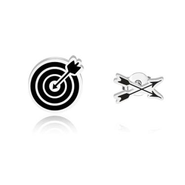 Imagem de Brinco de alvo de tiro com arco e flecha, presente esportivo para mulheres, presente de jogadora de tiro com arco, Small, Metal, na unknow