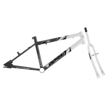 Imagem de Quadro Aro 20 Ultra Bikes em Aço Carbono Bicolor com Garfo Masculino P
