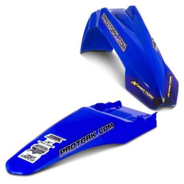 Imagem de Kit Paralama Dianteiro Traseiro Universal Pro Tork Mx2, AZUL, MX2