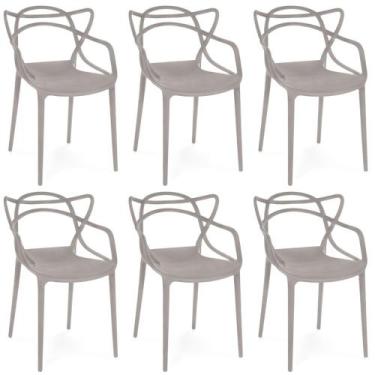 Imagem de Kit 6 Cadeiras de Jantar Allegra Prática Empilhável - Fendi - Magazine