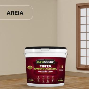 Imagem de Tinta Emborrachada 3,6Kg Rende 25 m² Impermeabilizante Eurodecor Galão