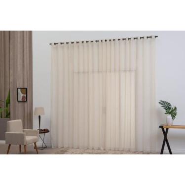 Imagem de Cortina de renda premium 6.00 metros grande elegante sala quarto cozin