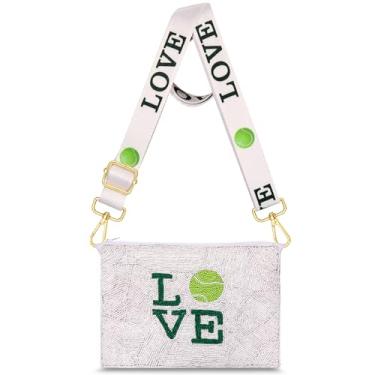 Imagem de Bolsa esportiva com contas para mulheres, beisebol, futebol, tiracolo, dia de jogo, bolsa de ombro, futebol, beisebol, mãe, presente para fãs, Multicor, Estilo G