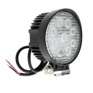 Imagem de Farol de milha 9 Leds 27w Led Redondo Universal Branco Frio Carro Moto