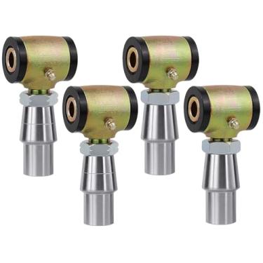 Imagem de Kit de buchas roscadas de 1,90 cm para suspensão de 4 elos ou substituição de extremidades de haste desgastadas e buchas de suspensão, bucha de poliuretano cromado ajustável inclui buchas de rosca