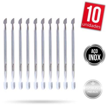Imagem de Kit 10 Espátula Cutícula Unha Manicure Empurrador Raspador Profissiona