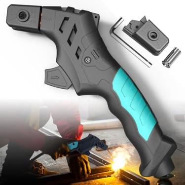 Imagem de AuntyFey Suporte de eletrodo de soldagem, suporte de haste de soldagem de 600 Amp para vara com vários ângulos 90°135 170°, suporte ergonômico de cobre para uso pesado