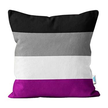 Imagem de Almofada Bandeira Orgulho Lgbt Pride Varias Estampas Decorativa 40x40 (Assexual)