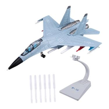 Imagem de Kokiya Avião de brinquedo colecionável modelo Fighter 1/81 com ação de recuo para crianças, para prateleira, lareira, escritório, presente, decoração, Azul