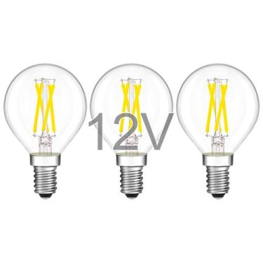 Imagem de Lâmpada LED TOKCON 12V 4W E12 Candelabra Base 5000K, pacote com 3