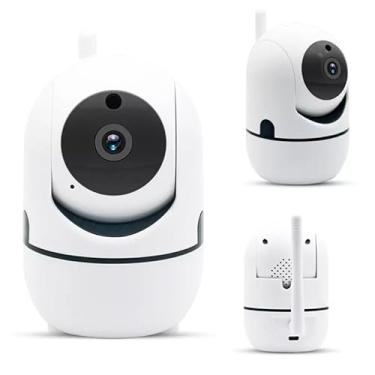 Imagem de Camera IP WiFi Giratória 1080p Estilo Babá Eletrônica Pet Com Visão Noturna Alerta De Movimento Microfone Infravermelho Sem Fio com App- Câmera Panorâmica Detecção de Movimento Premium