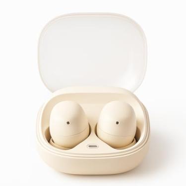 Imagem de Fone de Ouvido Bluetooth Sem Fio com Microfone, Som HD e Graves Potentes, Cancelamento de Ruído, Bateria Longa Duração, Resistência a Suor, Compatível com Celulares Android e iOS (Bege)