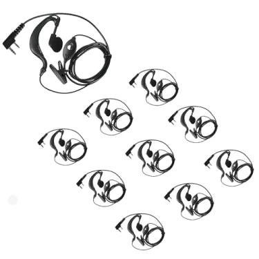 Imagem de Fone de ouvido de rádio amador PackTIDRADIO 10 PackTIDRADIO compatível com microfone de alto-falante, gancho de ouvido em forma de G, para BaoFeng F8HP Pro UV-21R UV-17R UV-5R TD-H3 TD-H8 5RM K5Plus