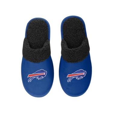 Imagem de FOCO - Chinelos masculinos NFL Big Logo Team Color Suede Sherpa Scuff, Buffalo Bills, Medium