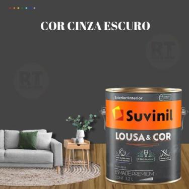 Imagem de Tinta Lousa Suvinil 3,2l  Para Parede Metal e Madeira Cor Preto Absolu