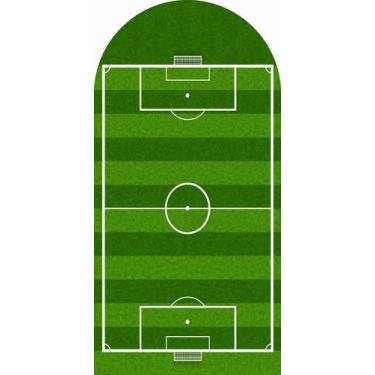 Imagem de Painel Romano Tecido Veste Fácil Campo de Futebol Bola na Rede 100x200