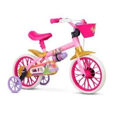 Imagem de Bicicleta aro 12 princesas rosa/amarela - NATHOR