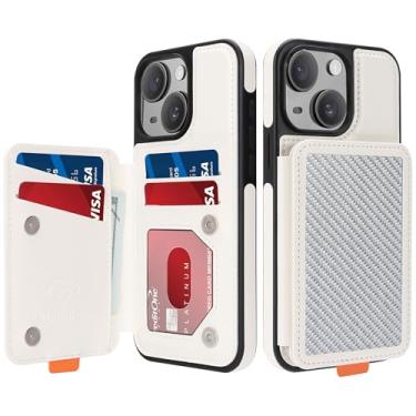 Imagem de GUERNICA Capa carteira para iPhone 14 Plus/iPhone 15 Plus (6,7 polegadas) com suporte para cartão, bloqueio de RFID para mulheres e homens, capa de telefone à prova de choque para Apple 14 Plus/Apple