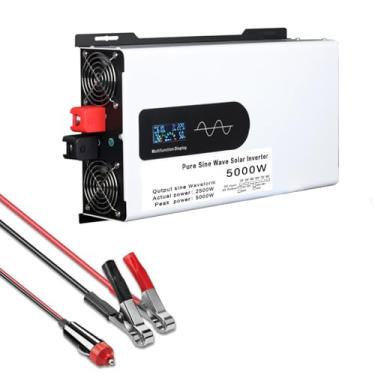 Imagem de 72v to 220v,Inversor de carro, Inversor de potência de onda senoidal pura de 5000W com visor LCD, Conversor de tensão DC 12V 24V 48V 60V 72V para AC 110V/220V para casa/camping