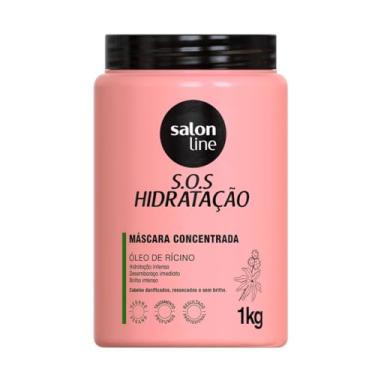 Imagem de Salon Line, Máscara Capilar, SOS Hidratação, Óleo de Rícino, Vegana - Cabelos Todos os Tipos de Cabelos, 1 Kg
